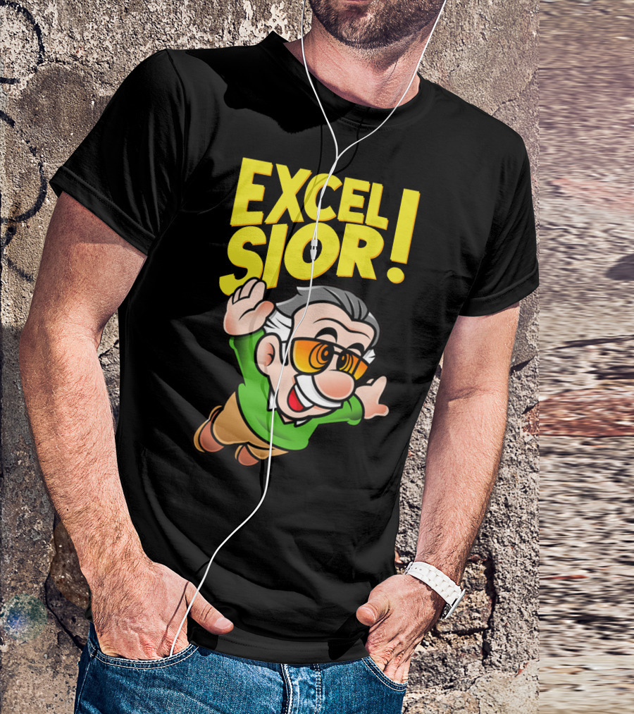 EXCELSIOR Flying Character With Glasses And Green T-Shirt