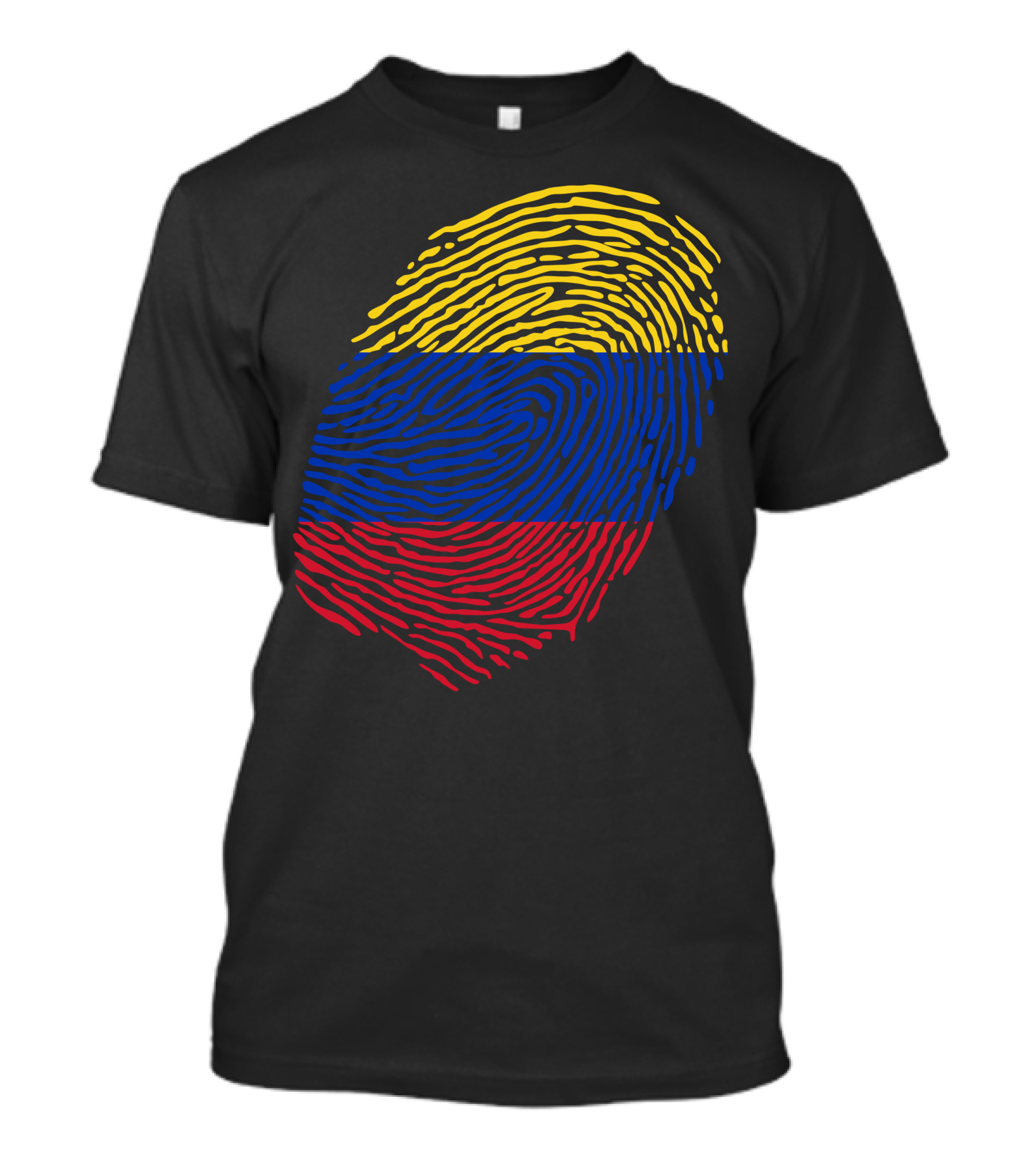 Finger Print Venezuelan Flag Colors T-Shirt