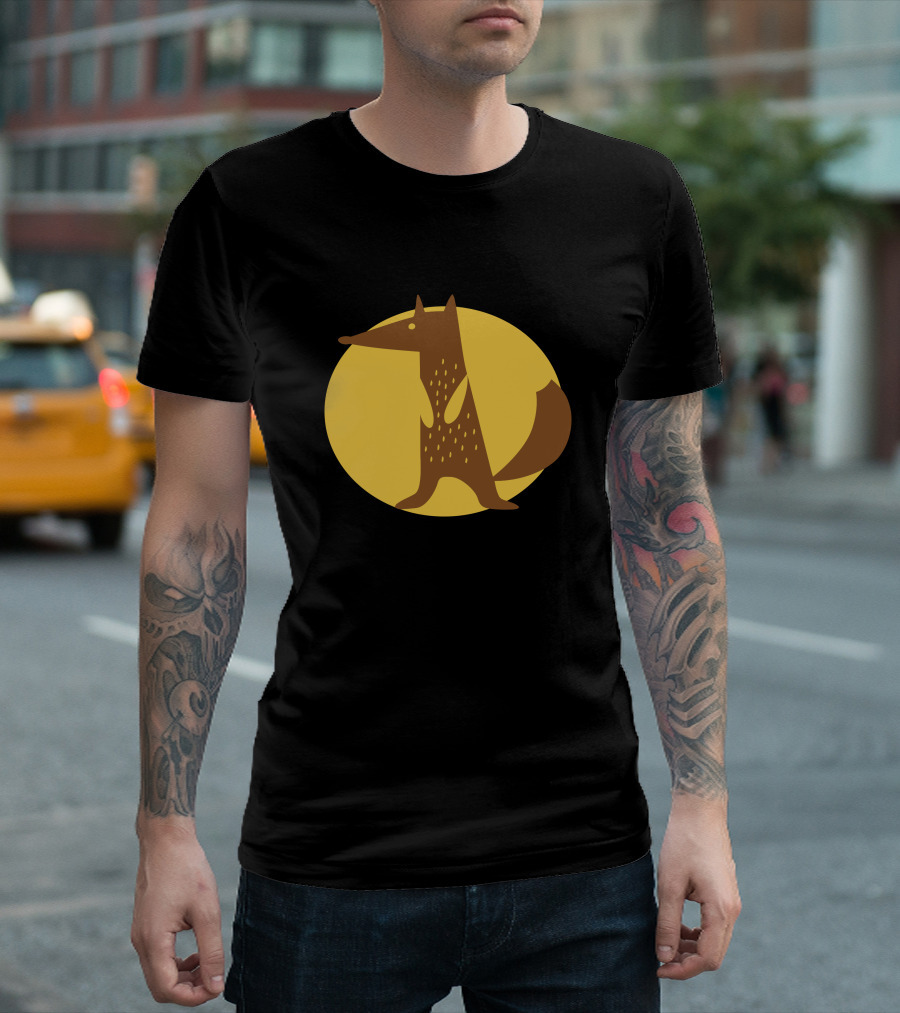 Funny Fox Brown Yellow T-Shirt