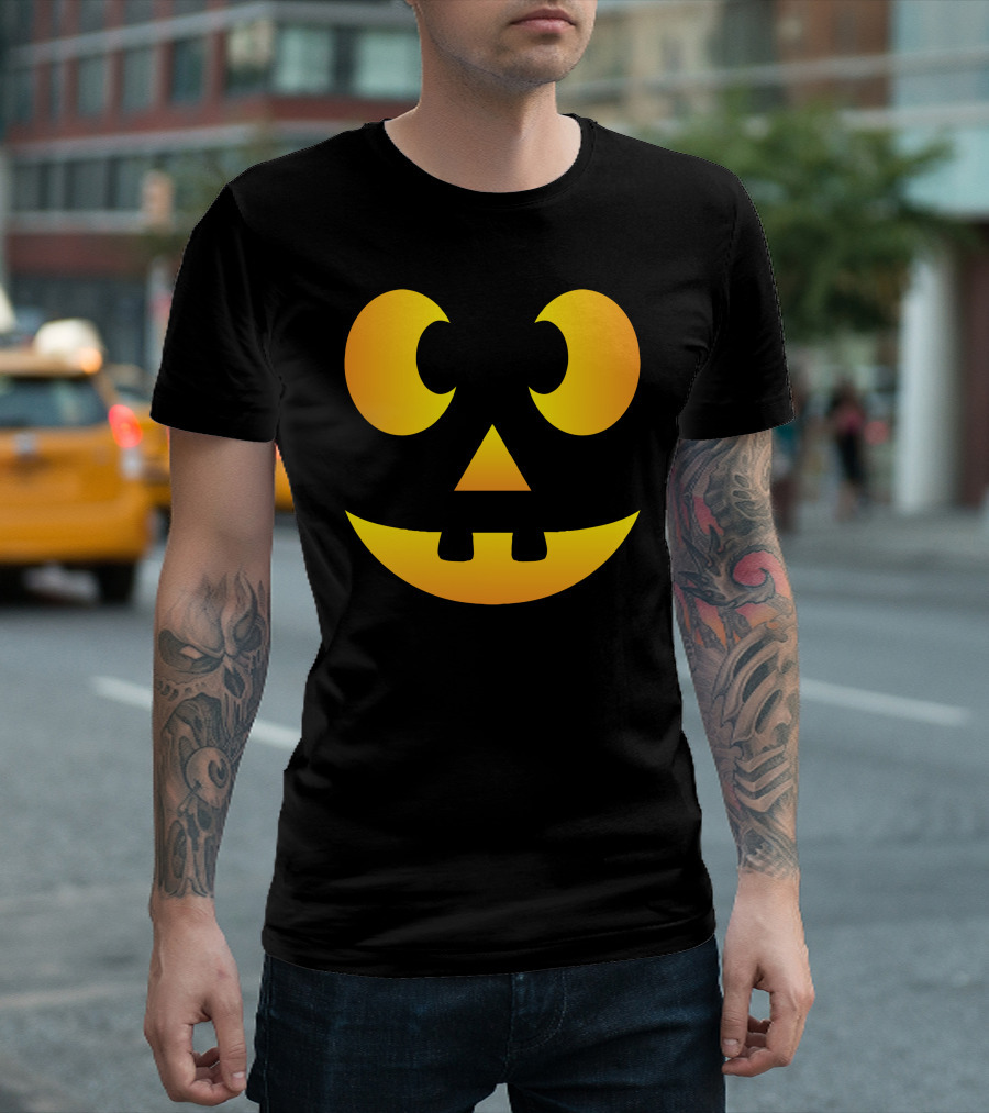 Funny Halloween Jack O Lantern Face T-Shirt