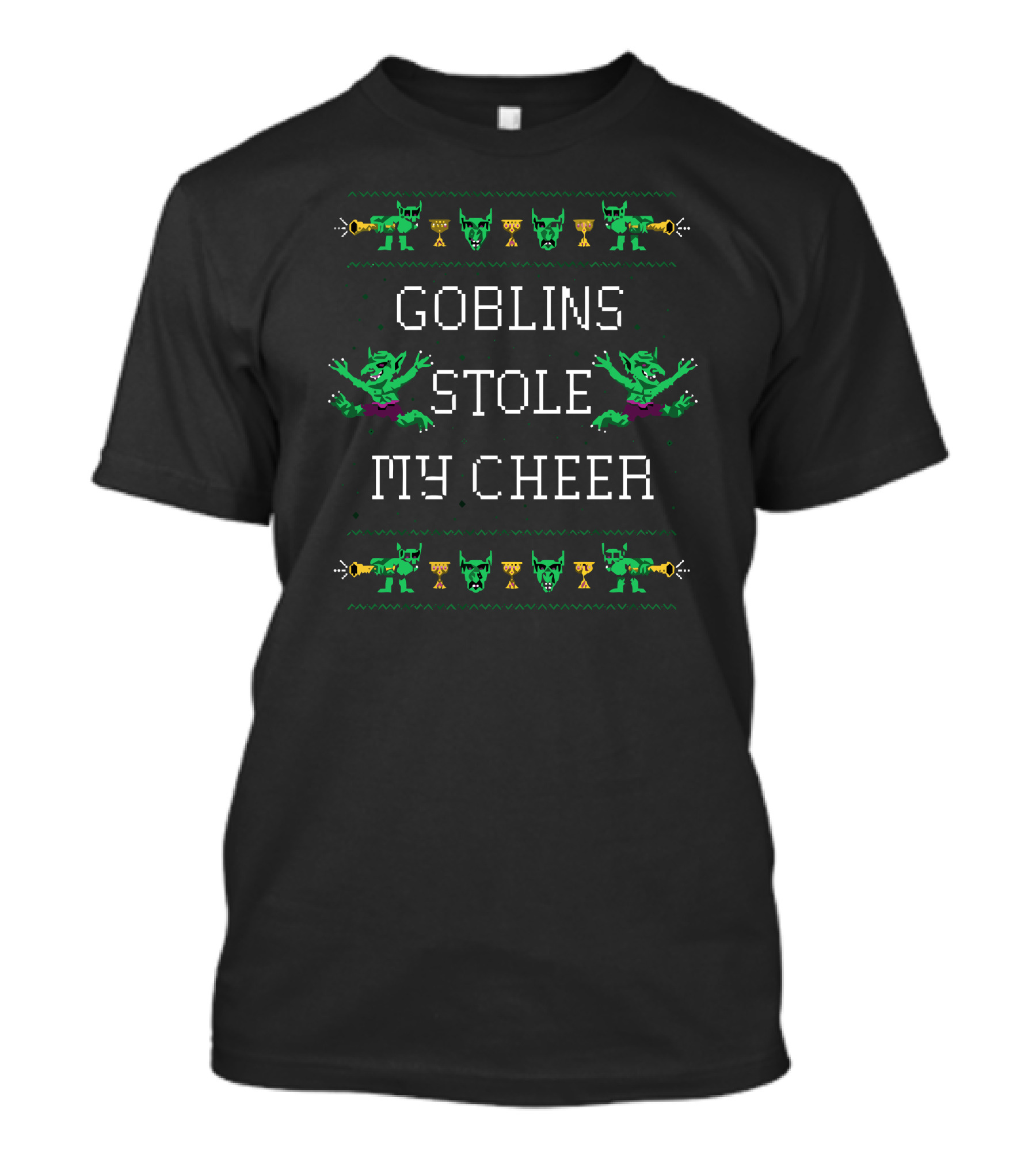 Goblins Stole My Cheer With Festive Goblin Motif And Trophy Accents T-Shirt