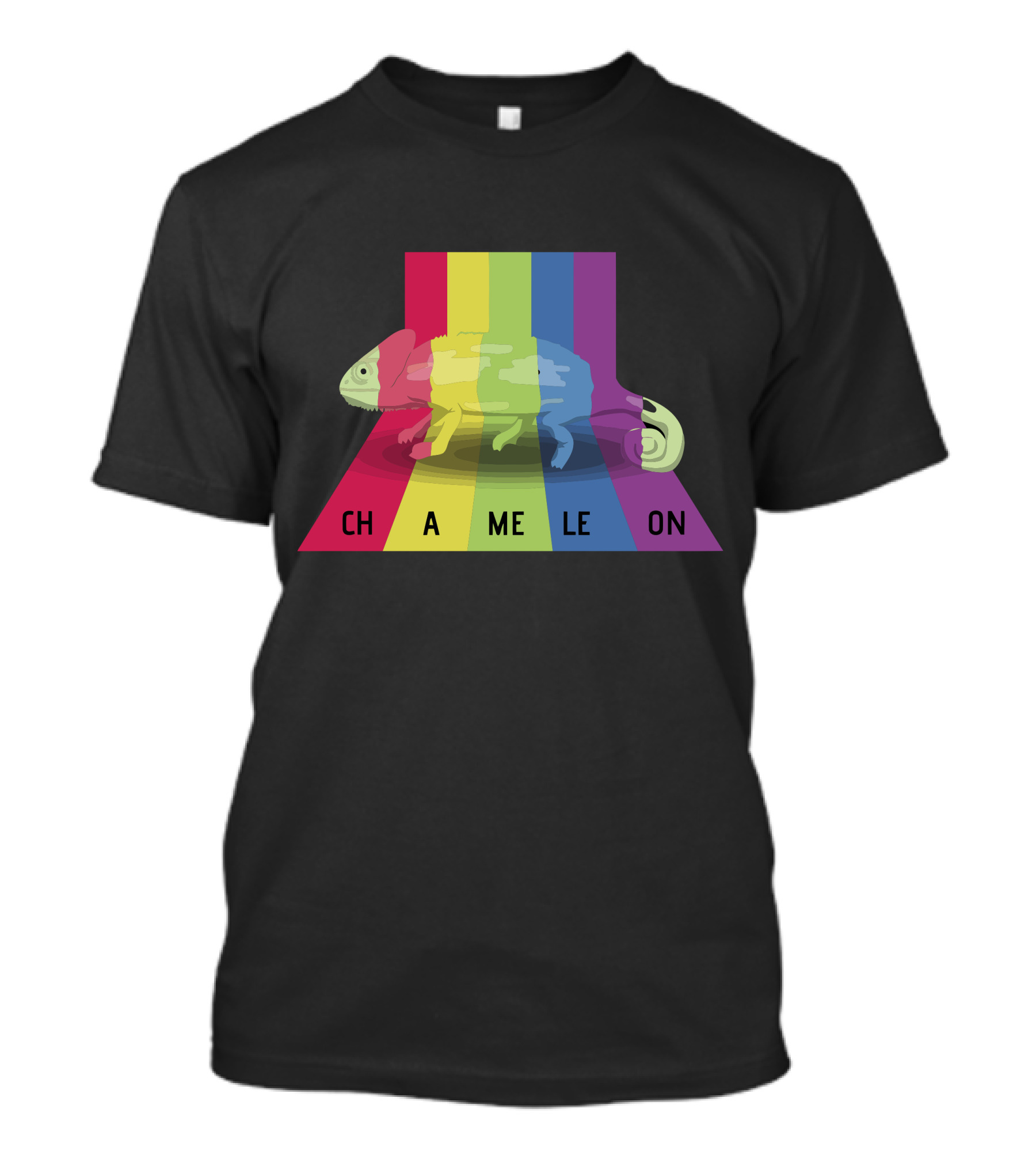 CHAMELEON Rainbow Spectrum Colorful Lizard T-Shirt