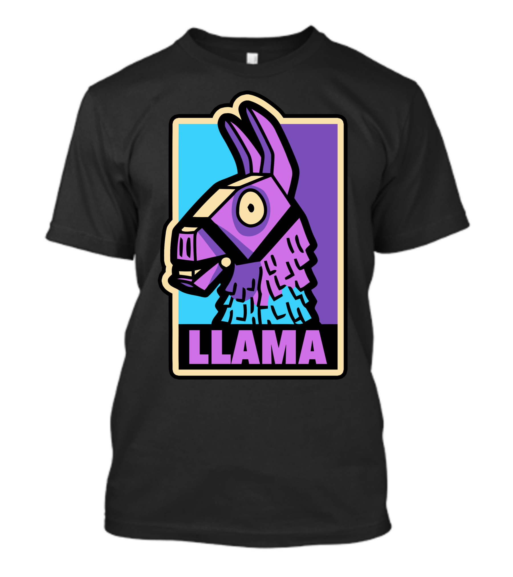 LLAMA Fortnite Loot Llama Pop Art Style Multicolor T-Shirt