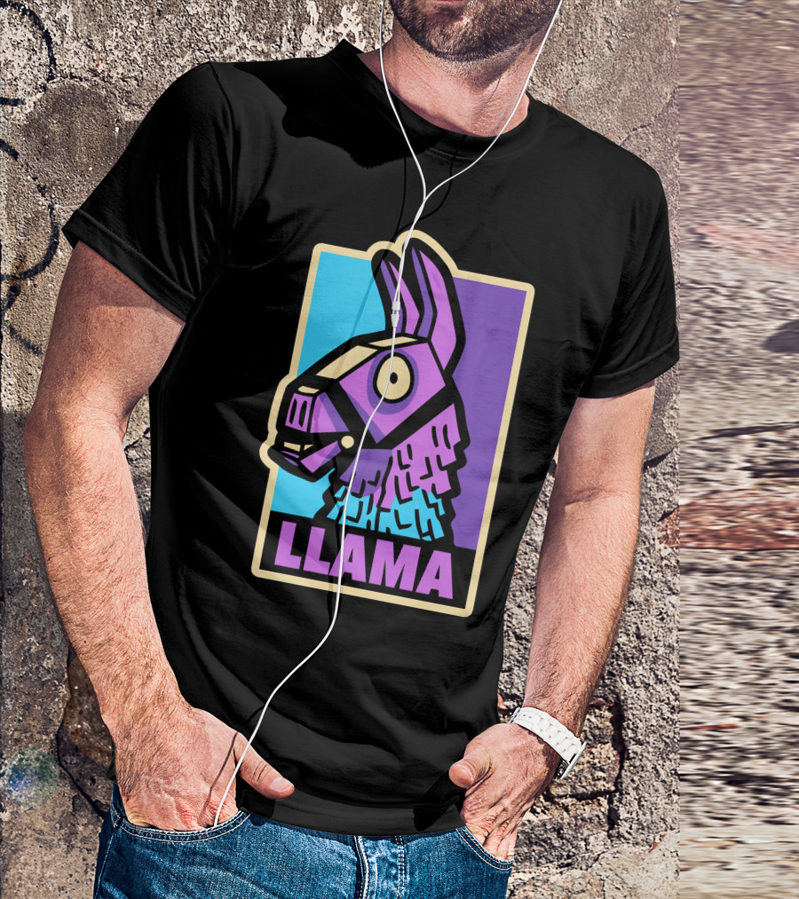 LLAMA Fortnite Loot Llama Pop Art Style Multicolor T-Shirt