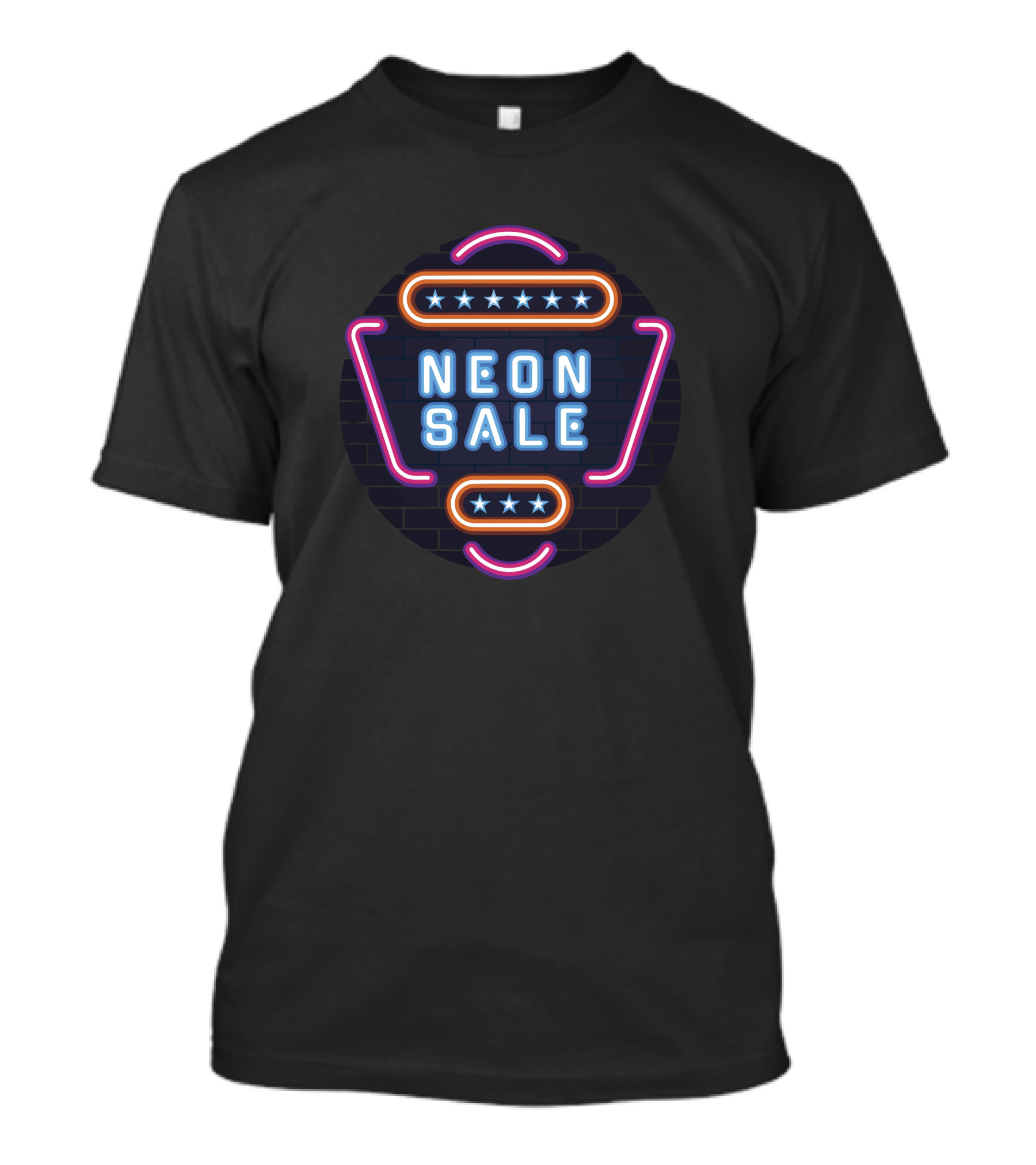 Neon Sale Stars Retro Light Sign T-Shirt