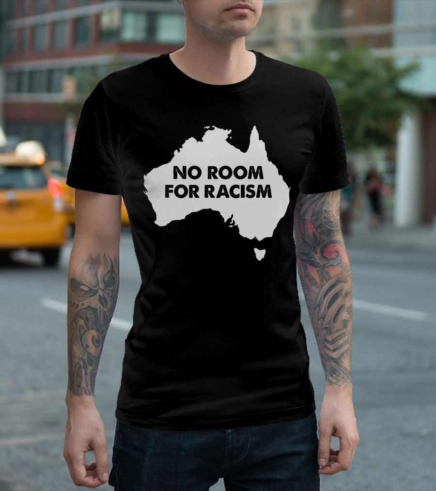 No Room For Racism Australia Map T-Shirt