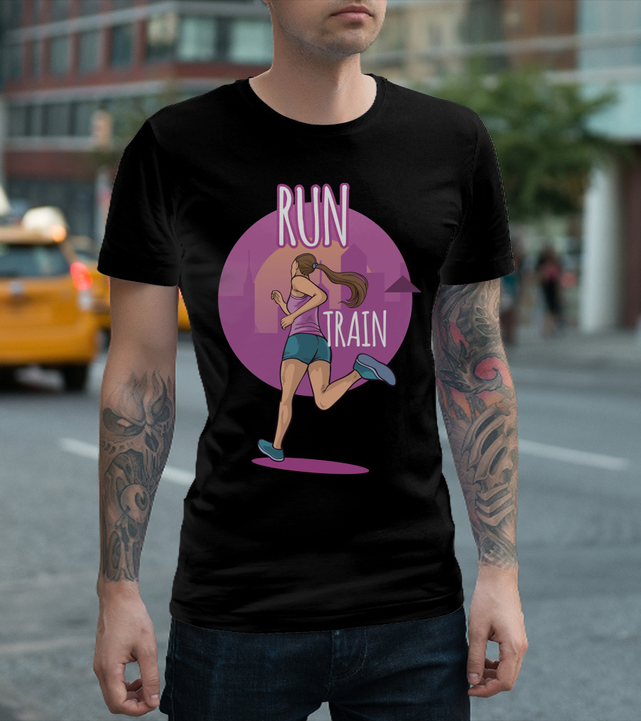 Run Train Repeat Jogging Fitness Lifestyle T-Shirt