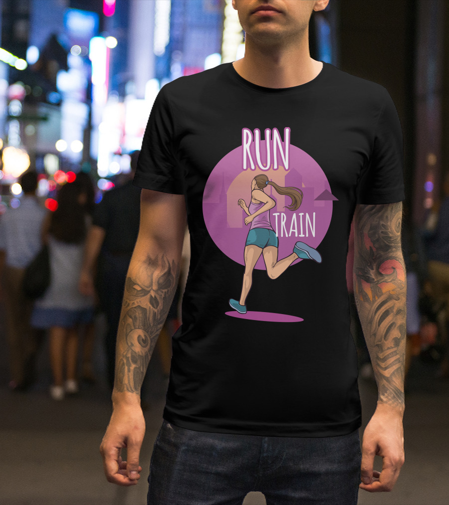 Run Train Repeat Jogging Fitness Lifestyle T-Shirt