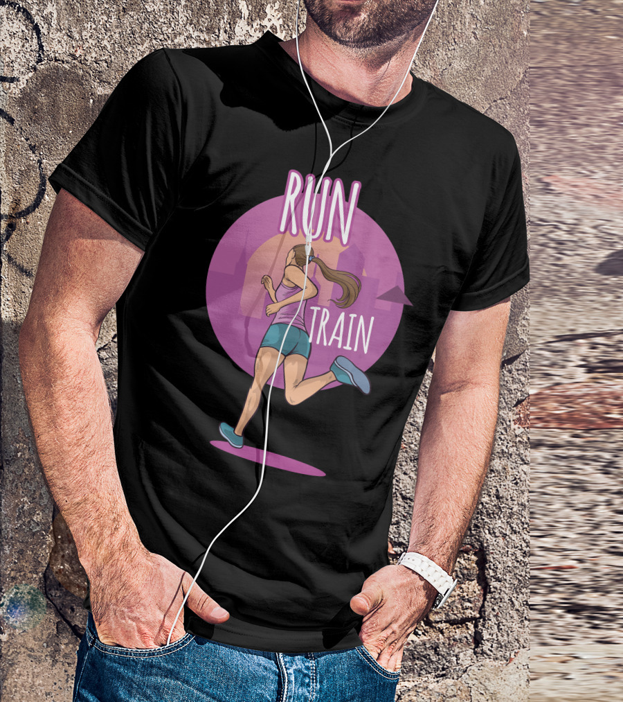 Run Train Repeat Jogging Fitness Lifestyle T-Shirt