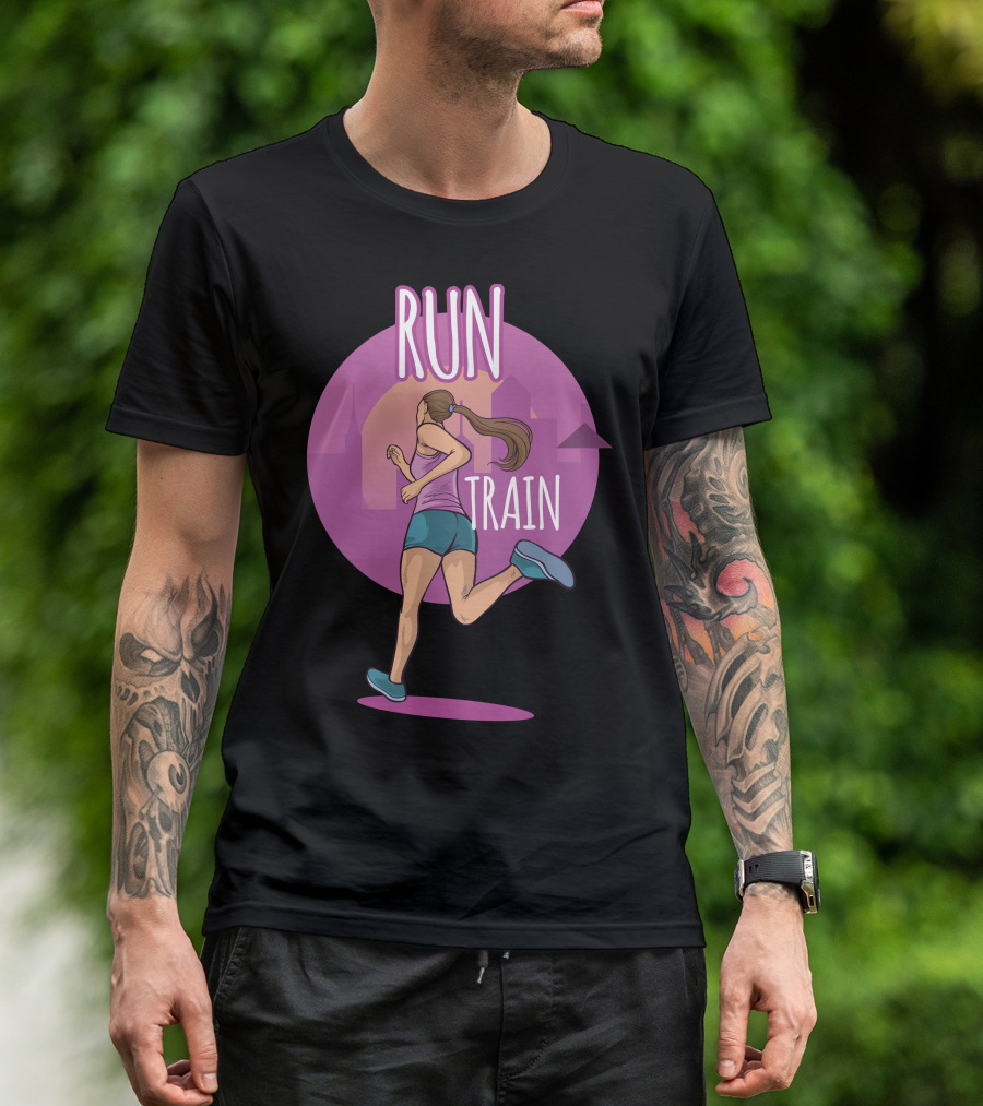 Run Train Repeat Jogging Fitness Lifestyle T-Shirt