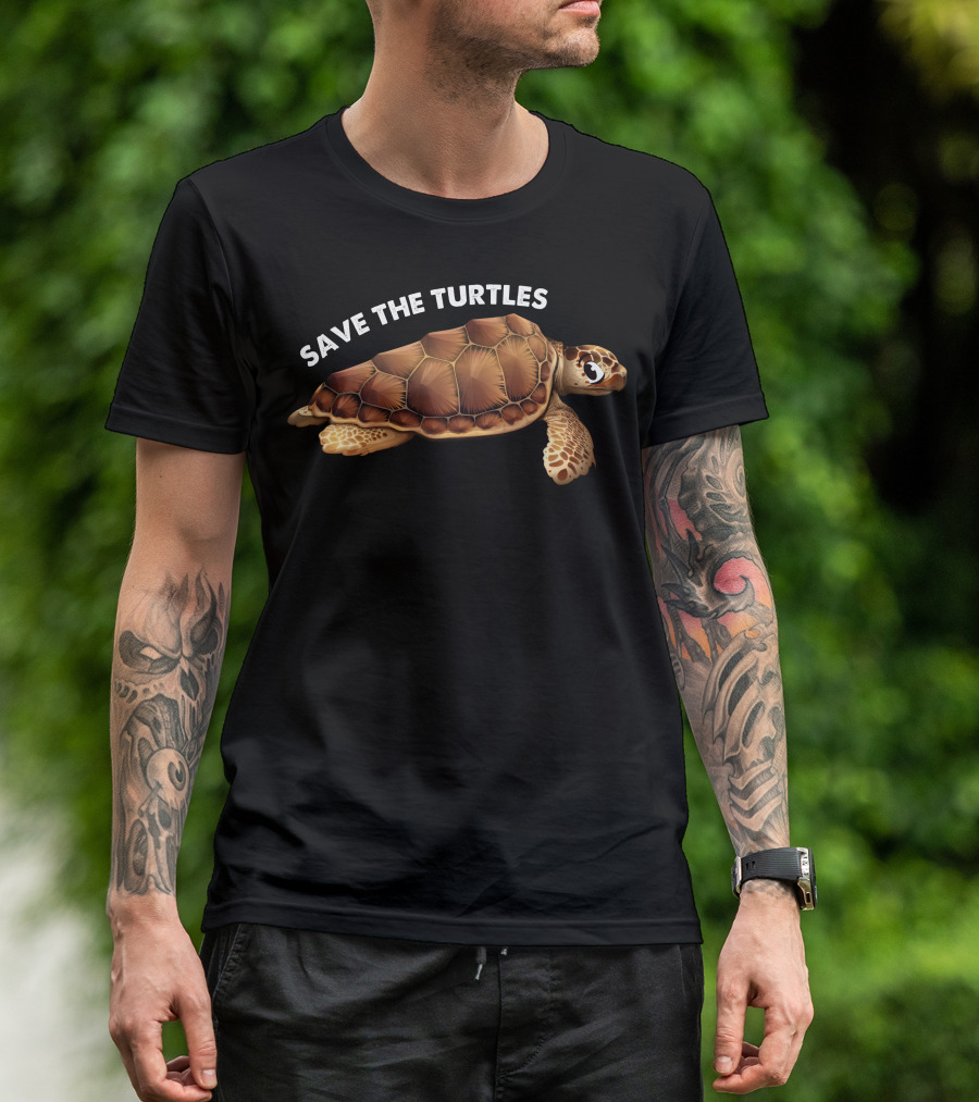 Save The Turtles Dark Turtle T-Shirt