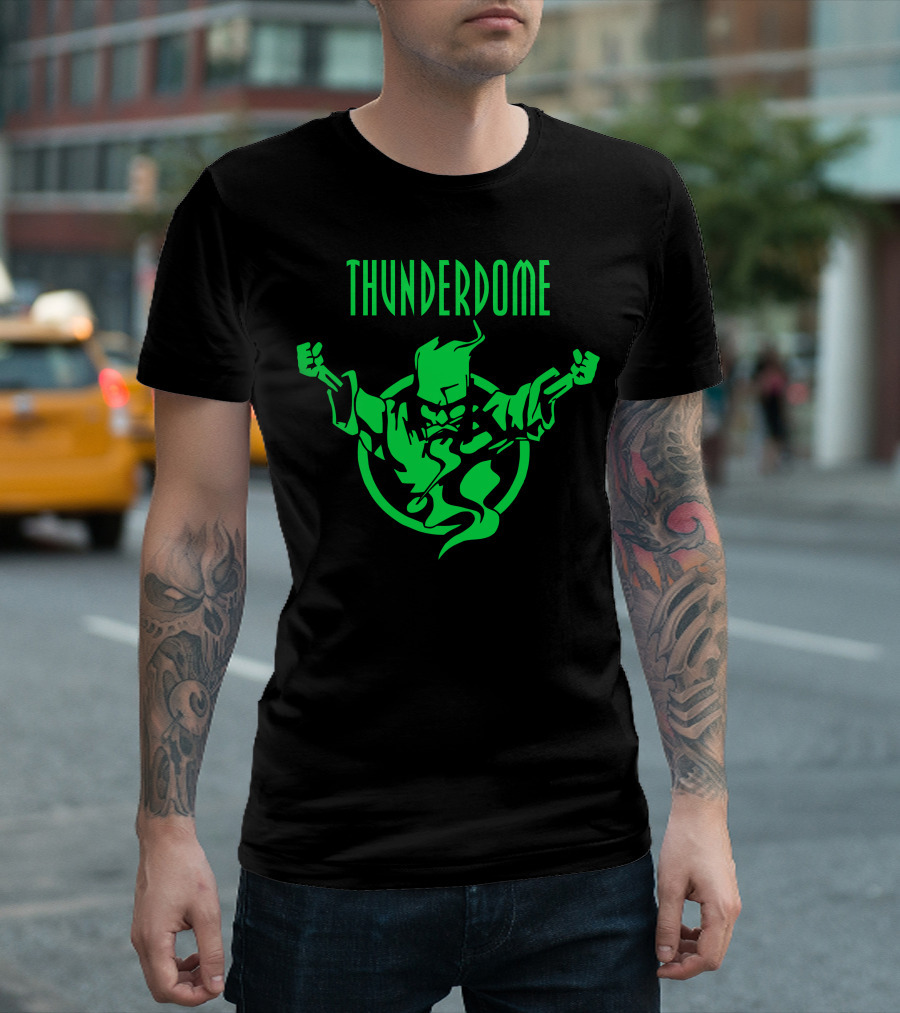 THUNDERDOME Green Wizardry Icon Fists Raised T-Shirt