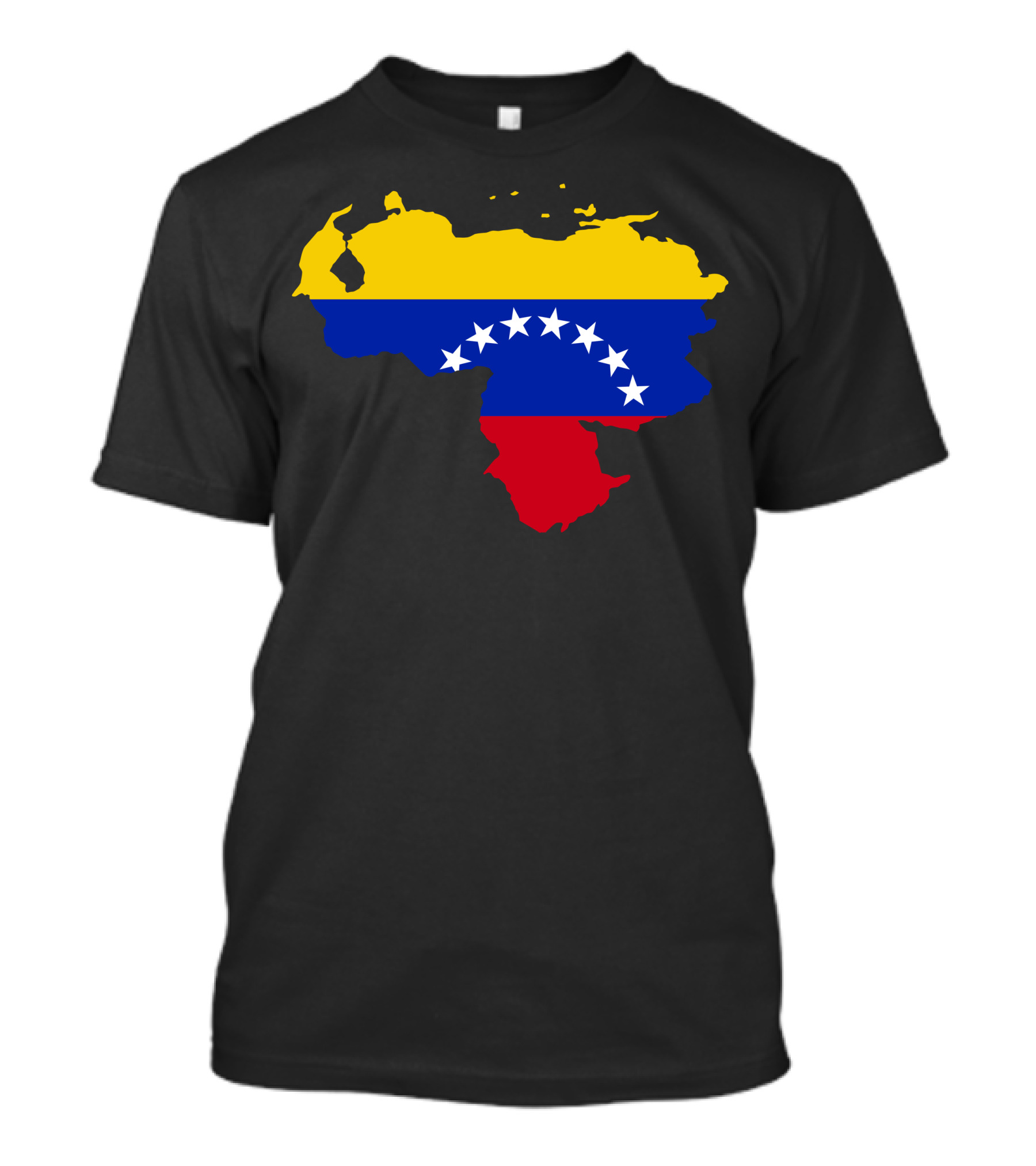 Venezuela Map With Flag Colors And Stars T-Shirt