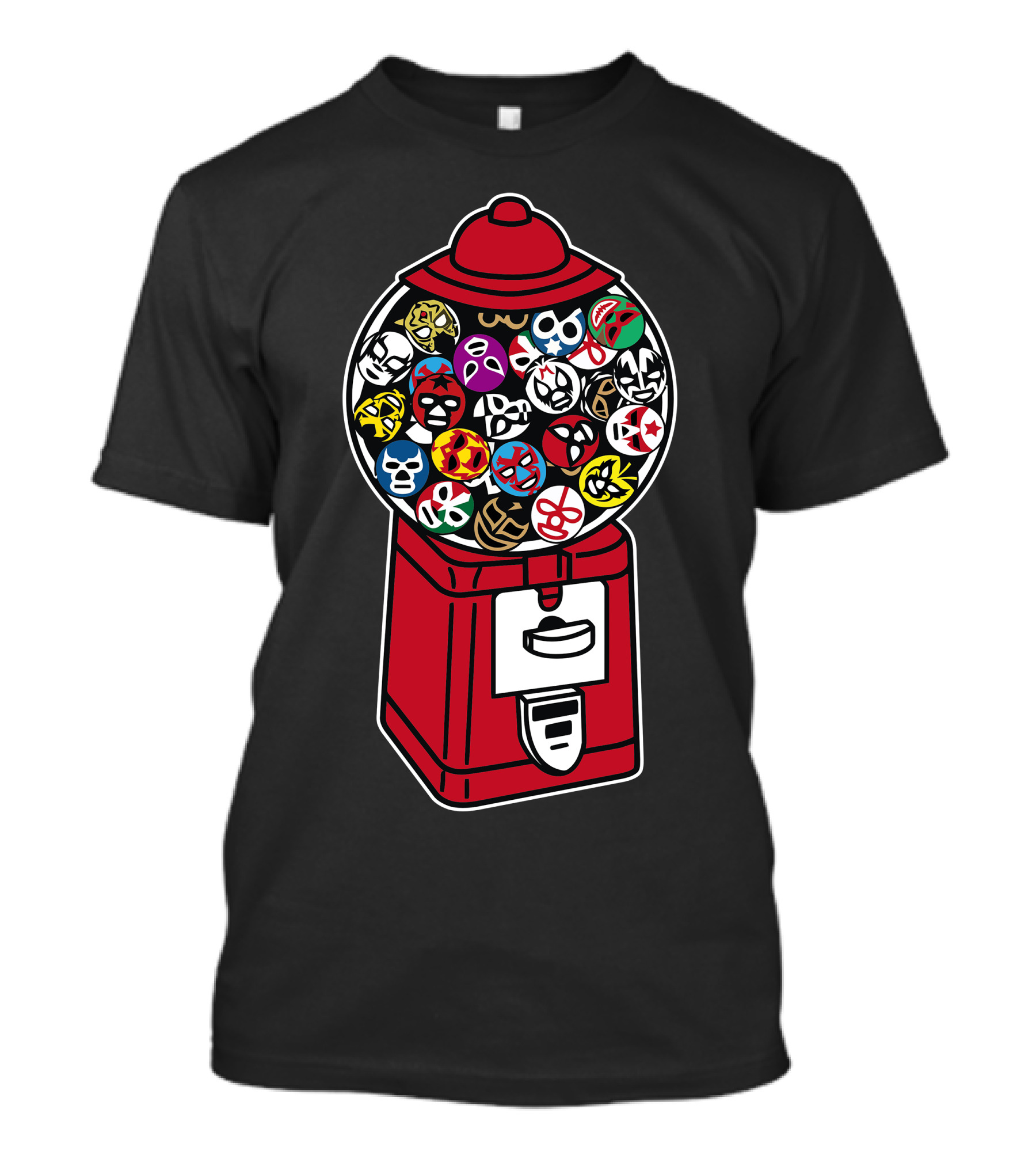 Gumball Machine Filled With Lucha Libre Masks T-Shirt