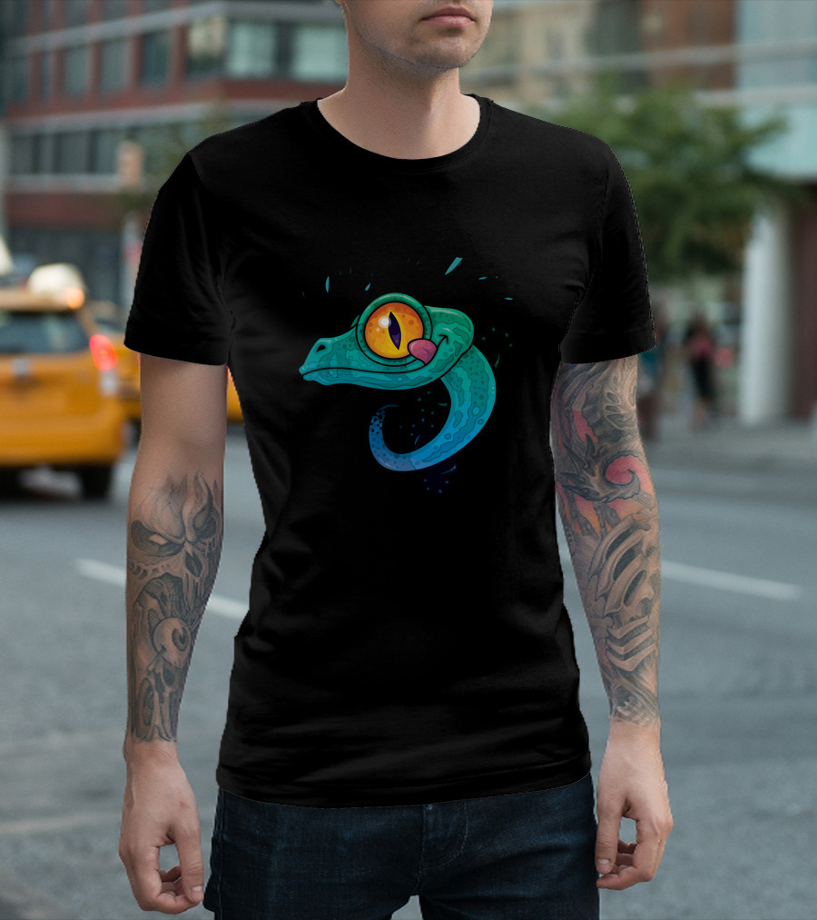 Hang In There Gecko With Bright Colors And Big Eye T-Shirt