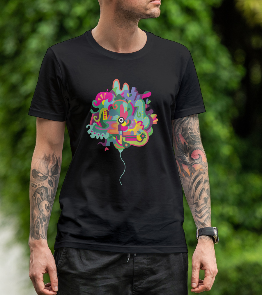 He Happiest Balloon Ever Abstract Colorful T-Shirt