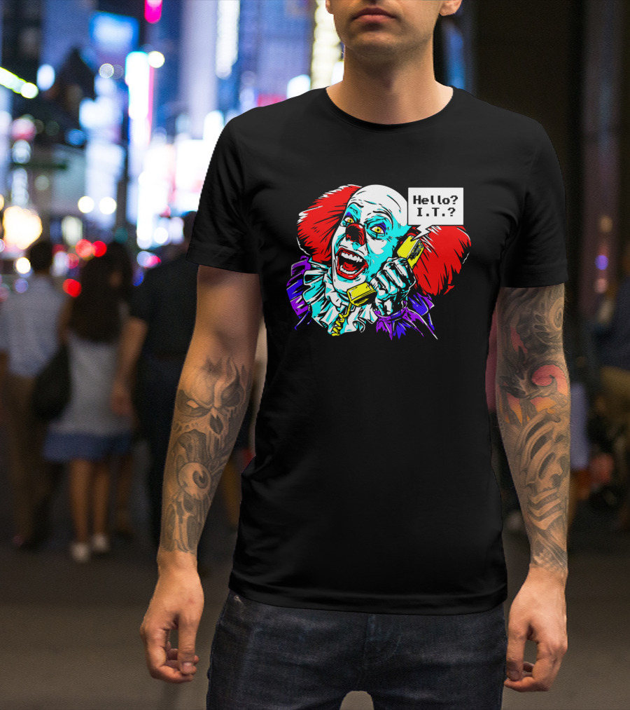 Hello IT Clown On Phone T-Shirt