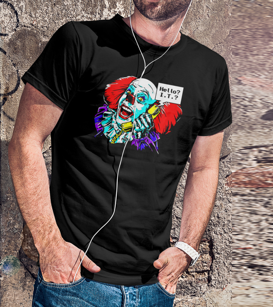 Hello IT Clown On Phone T-Shirt