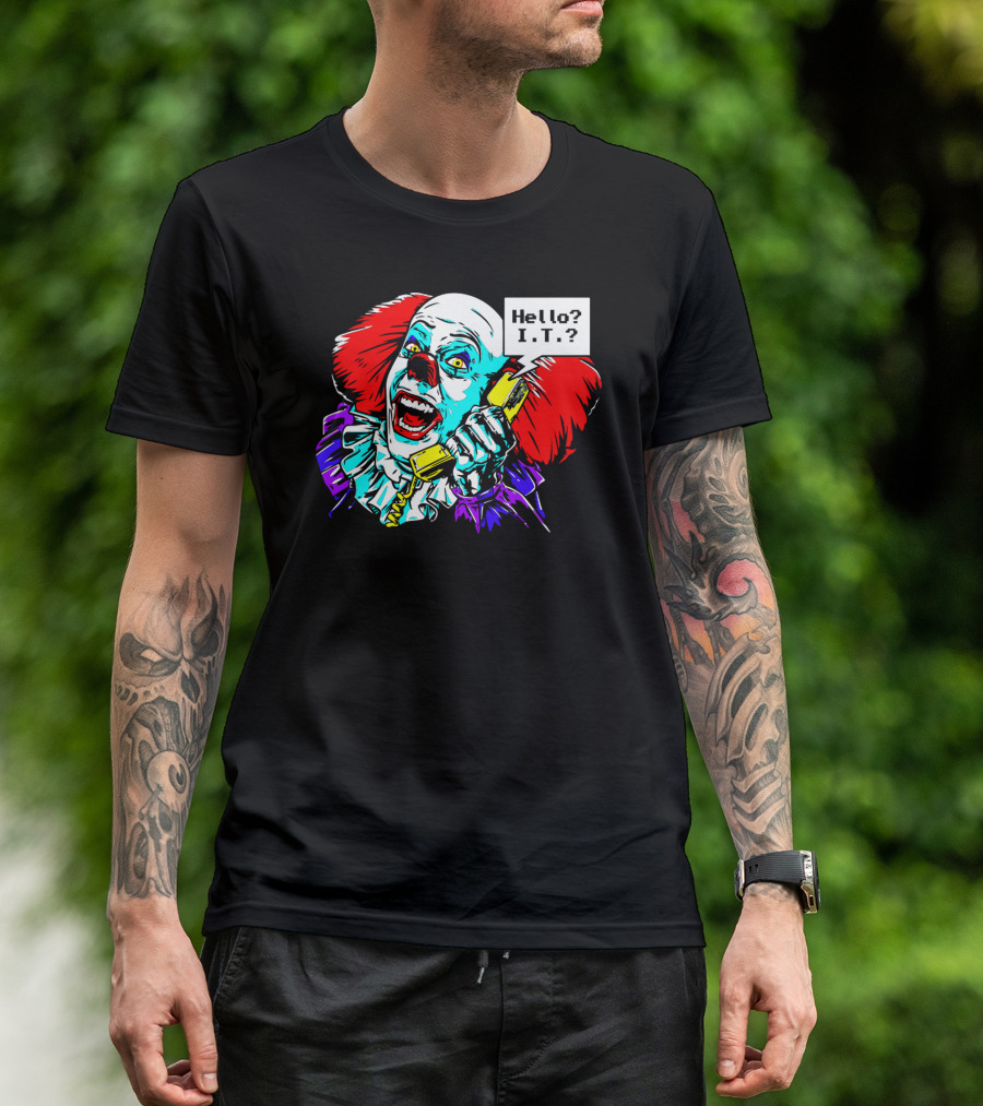 Hello IT Clown On Phone T-Shirt