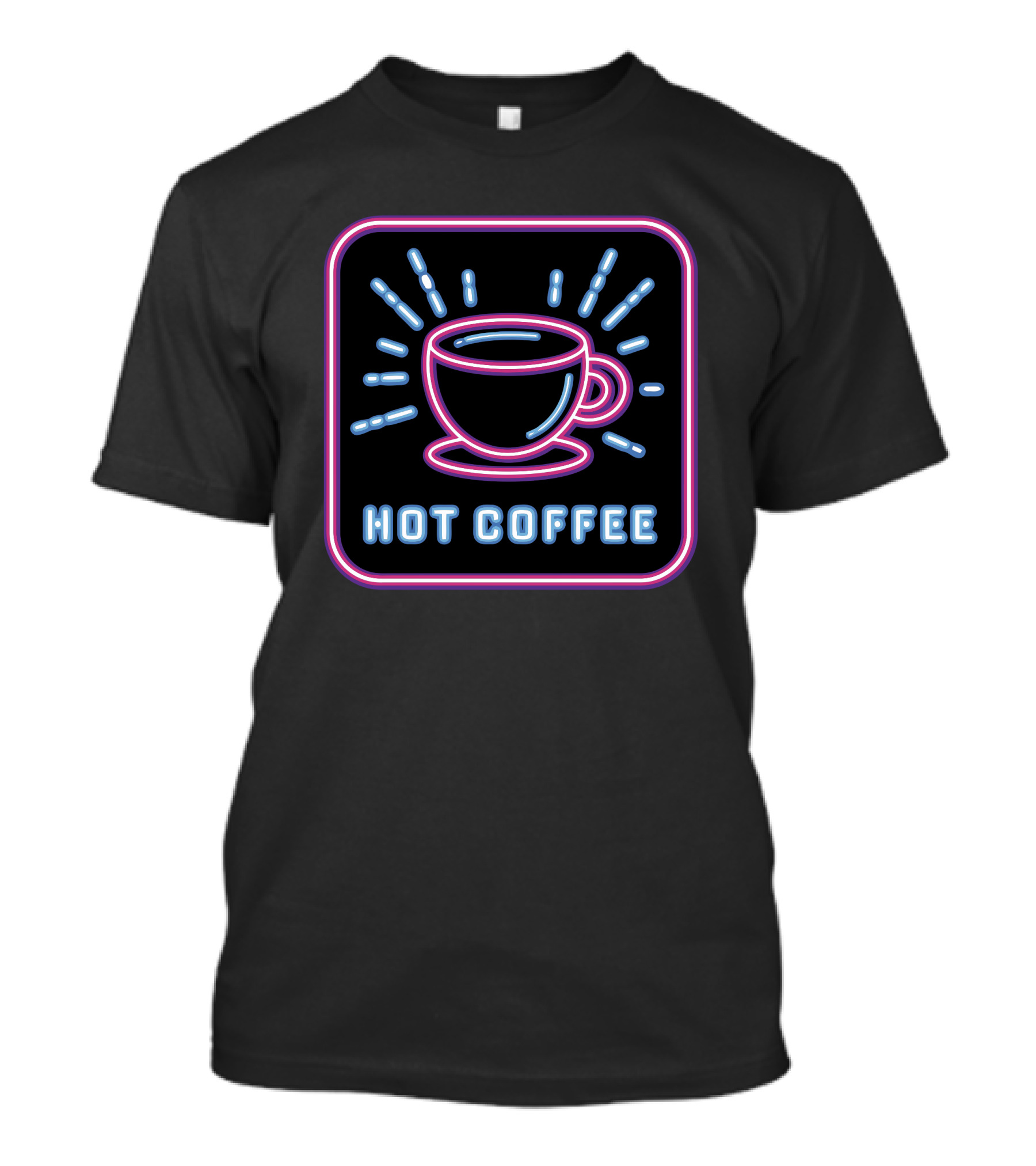 Hot Coffee Neon Cup T-Shirt