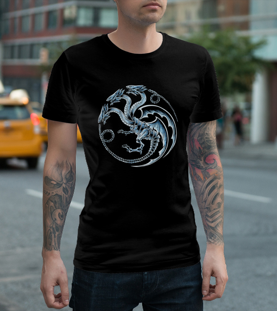 Blue Eyes Dragon Sigil House Emblem T-Shirt