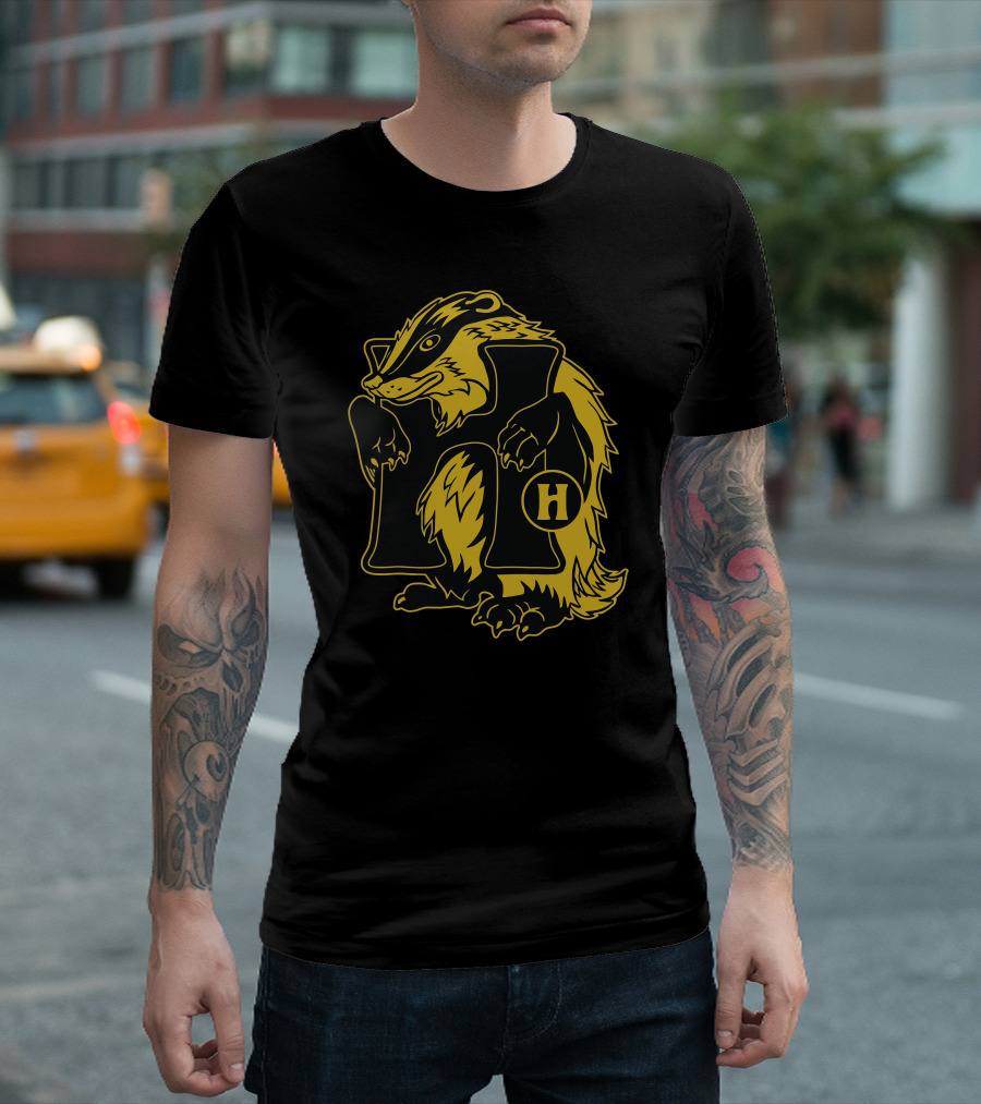 House Of Badger H Letter Badge Emblem T-Shirt