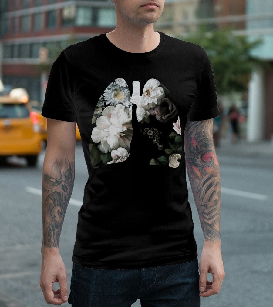 Bloom Flower Breath Lungs Botanical Blossoms T-Shirt