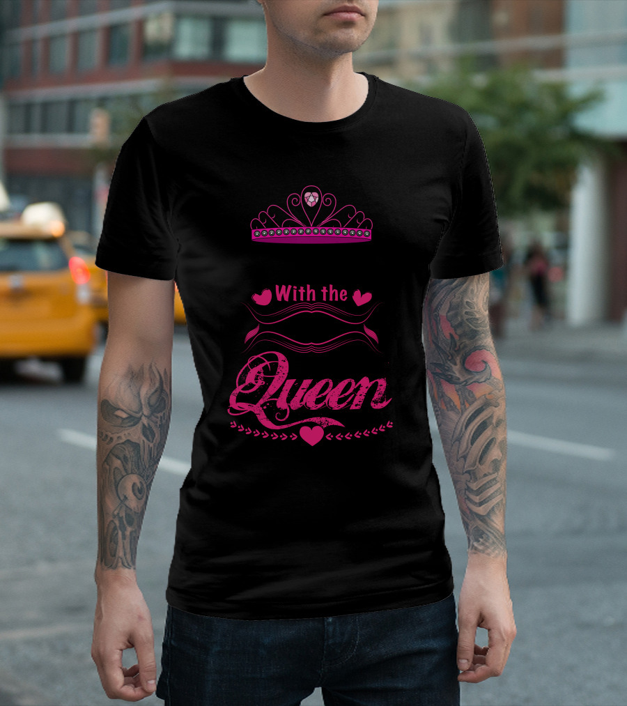 Celebrating With The 21st Birthday Queen Crown Hearts T-Shirt