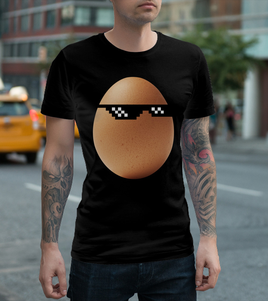 Egg Gang Egg Life Thug Life Glasses Meme T-Shirt