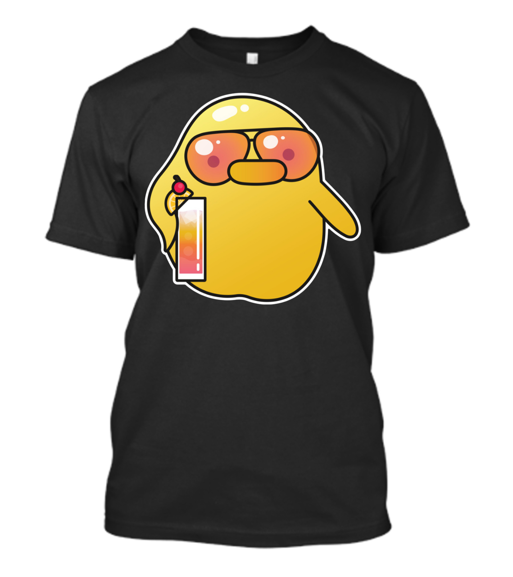 Fooya Summer Duck With Sunglasses And Cocktail Drink T-Shirt