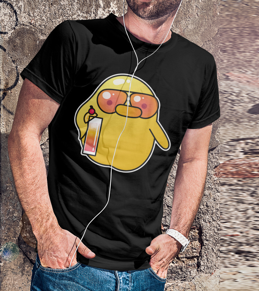 Fooya Summer Duck With Sunglasses And Cocktail Drink T-Shirt