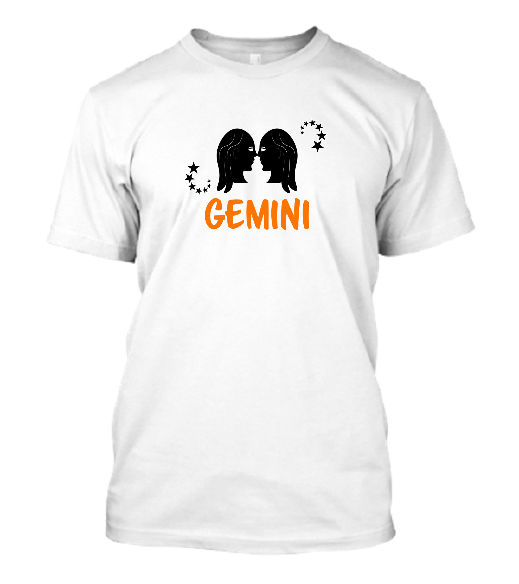 GEMINI Twin Silhouette With Stars T-Shirt