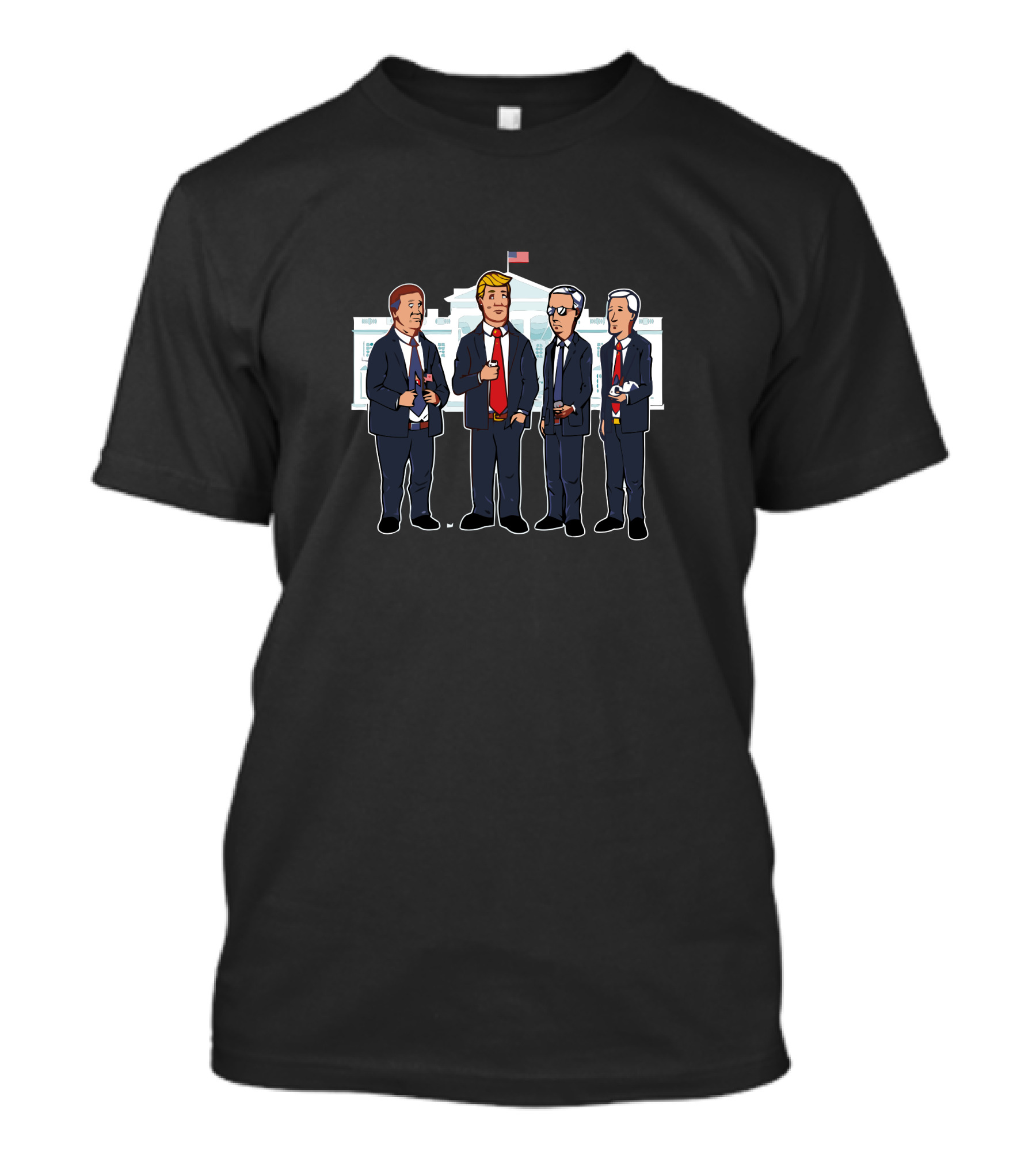 King Of Capitol Hill White House Cartoon Quartet T-Shirt
