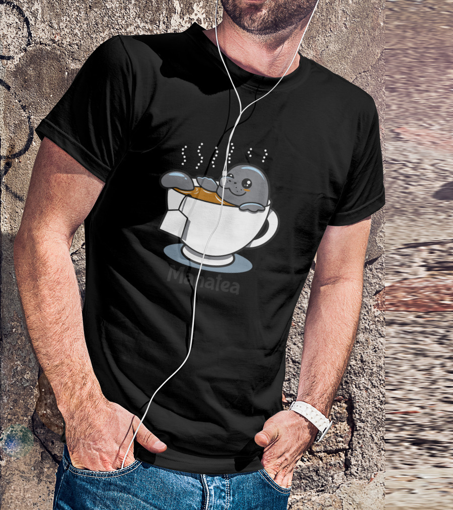Manatea Cute Seal In Tea Cup T-Shirt