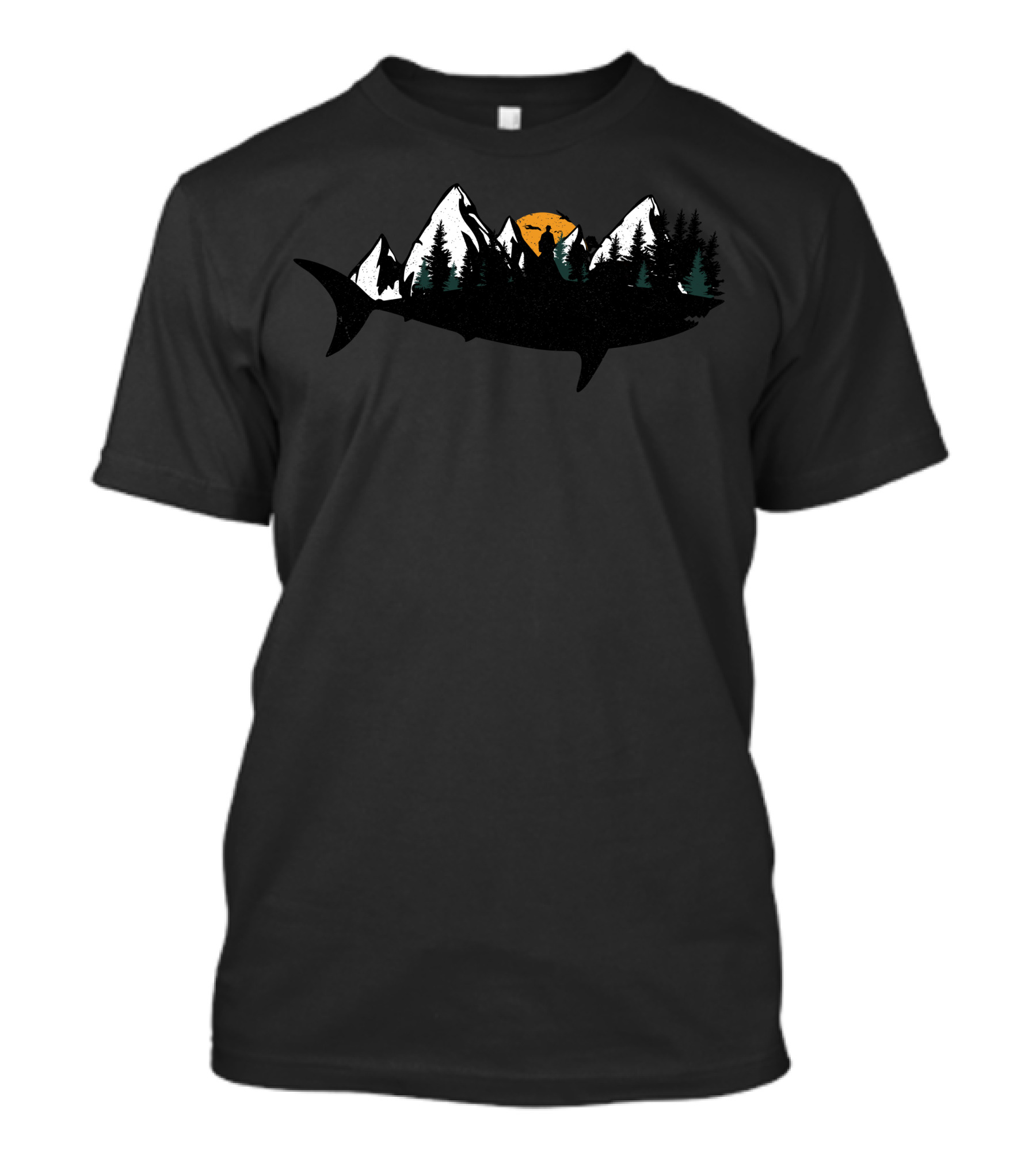 Shark Adventure Mountain Forest T-Shirt