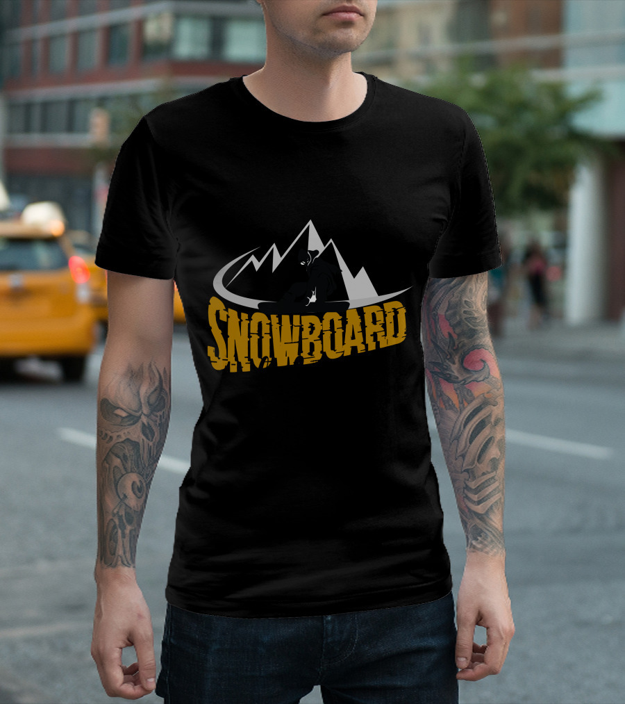 Snowboard Club Snowboarder and Mountain T-Shirt