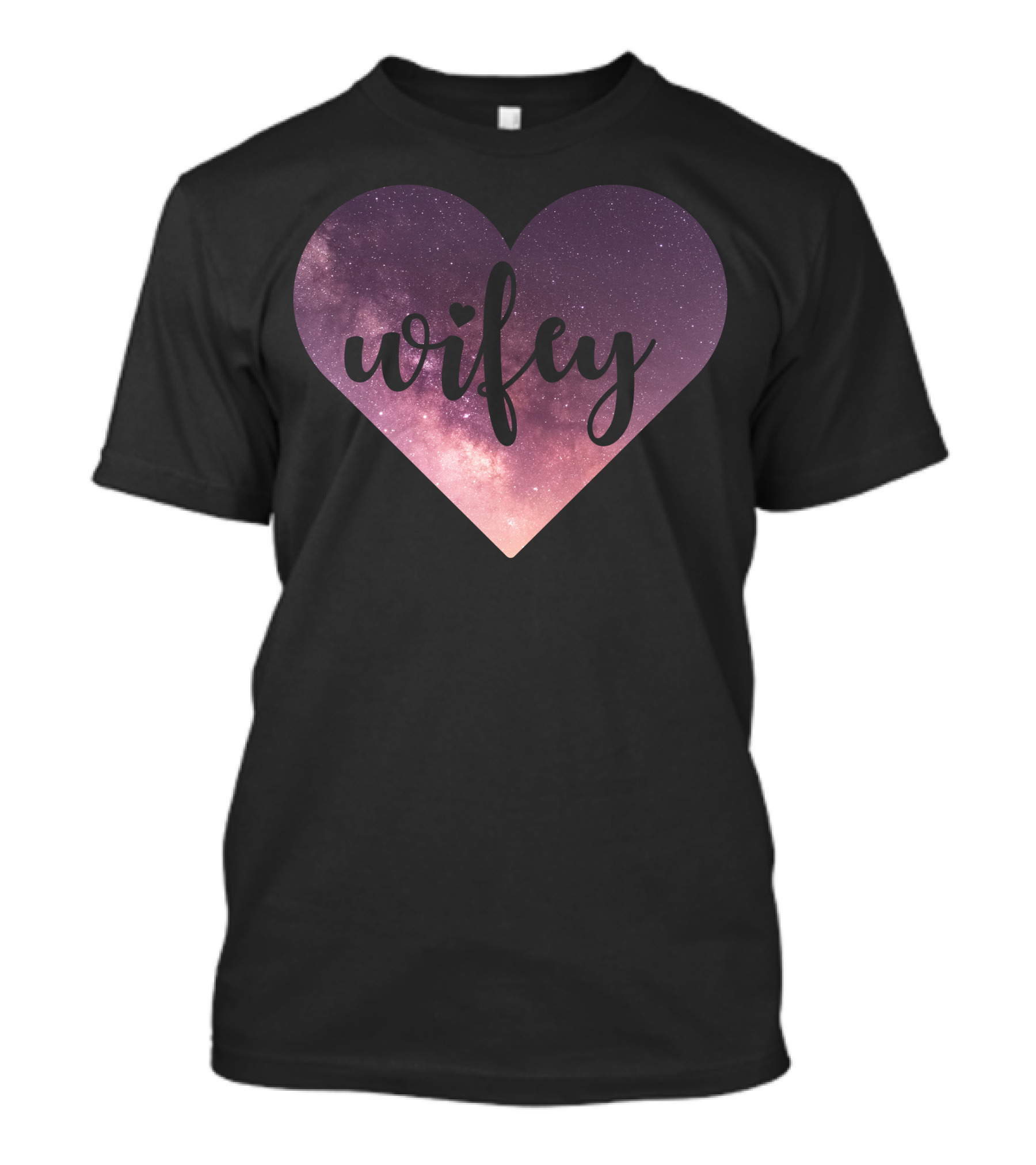 Wifey Milky Way Galaxy Heart T-Shirt