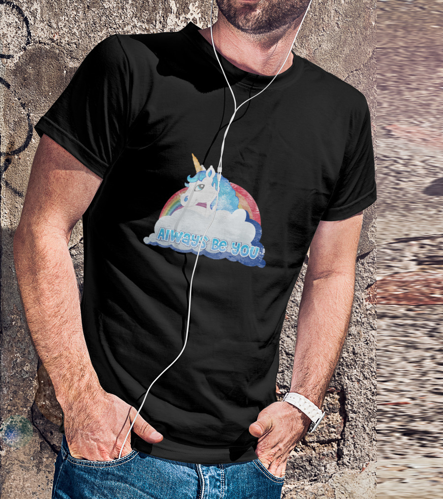 Rainbow Unicorn Always Be You Cloud Magic T-Shirt