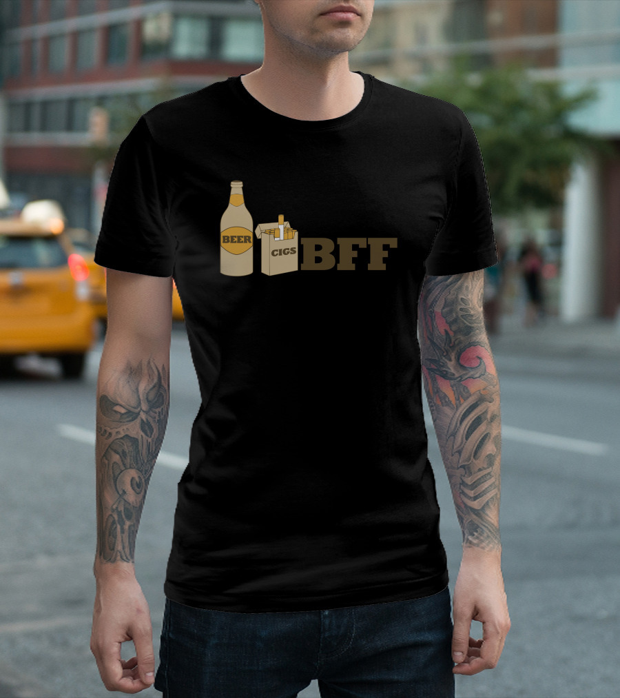 Beer Cigs BFF Best Friends T-Shirt