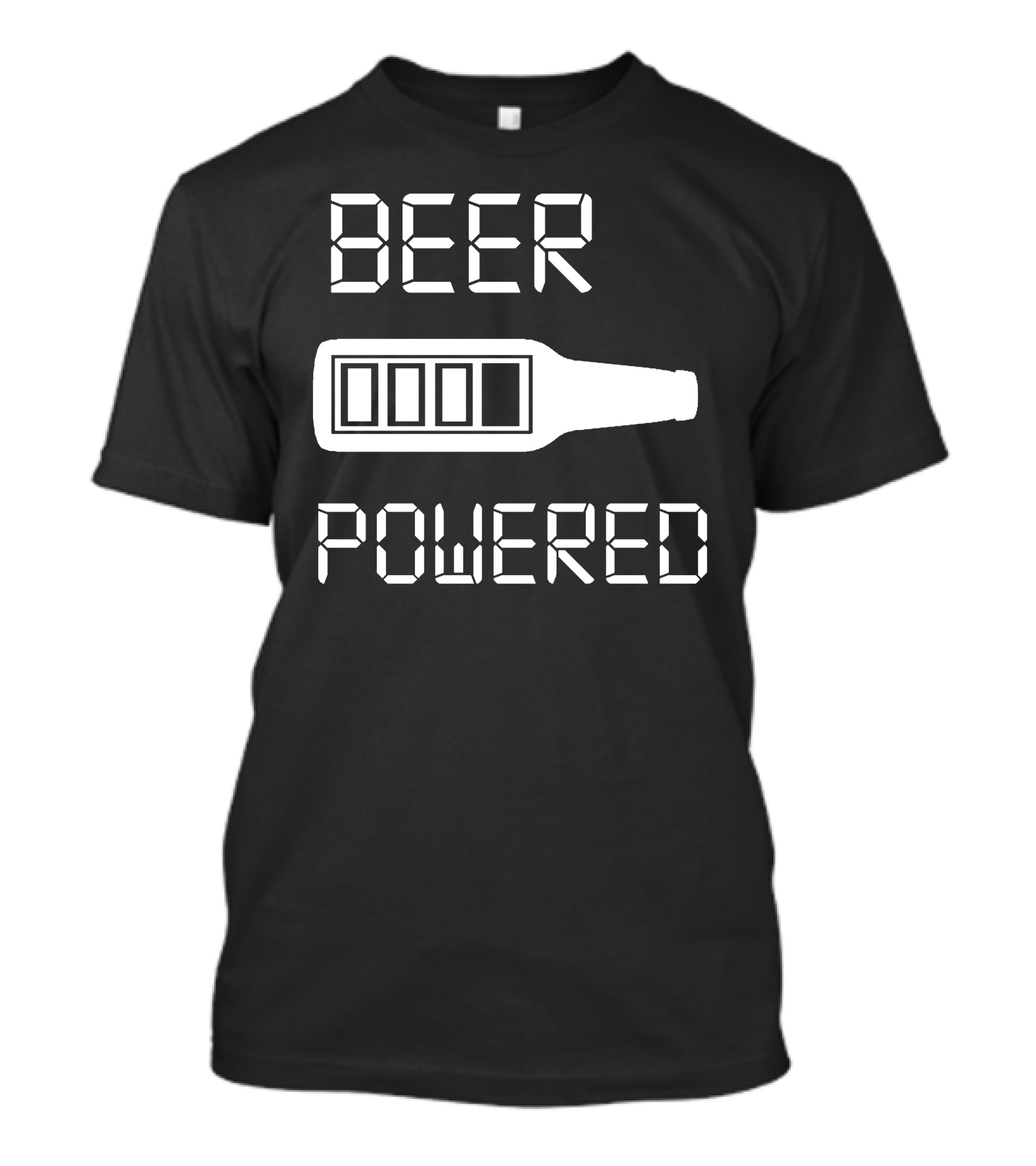Beer Powered Digital Battery Bottle T-Shirt