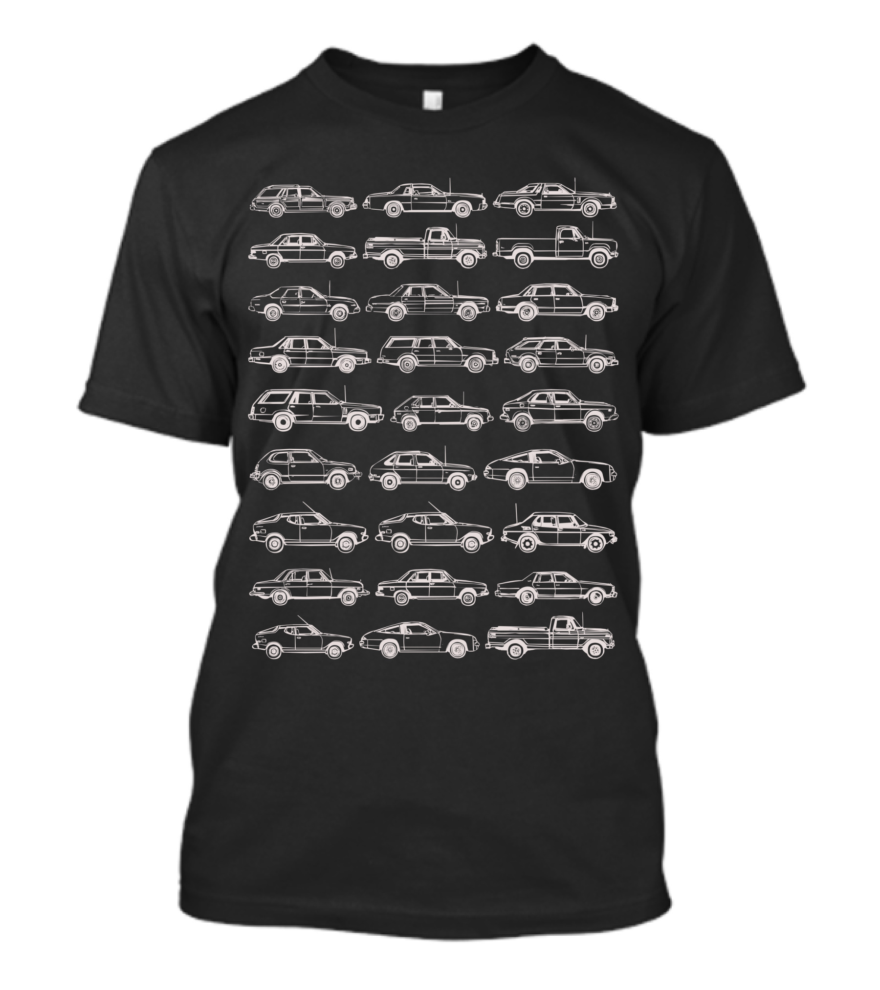 Classic Car Outline Retro Collection T-Shirt