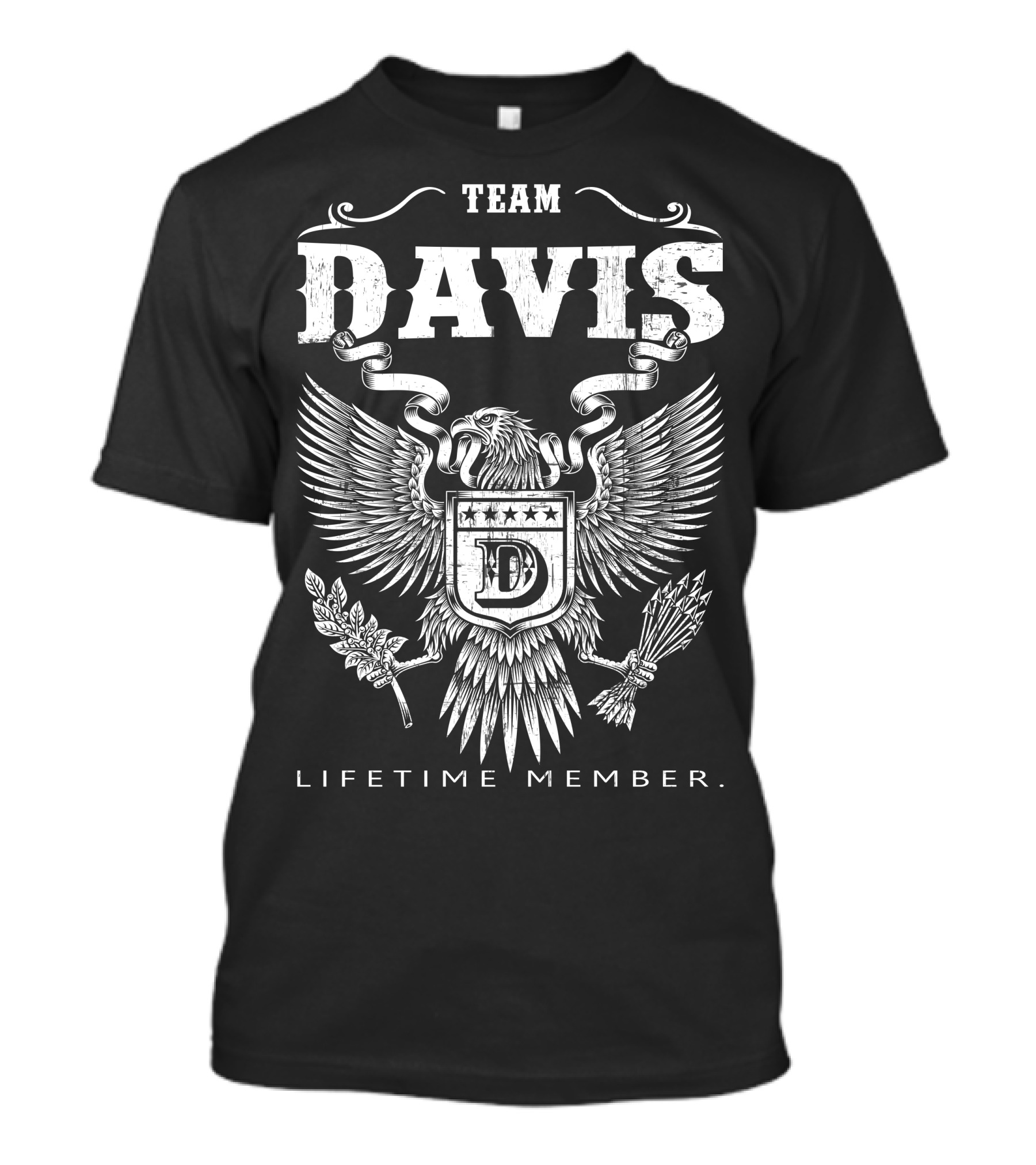 Team Davis Lifetime Member Eagle Crest Iconic T-Shirt