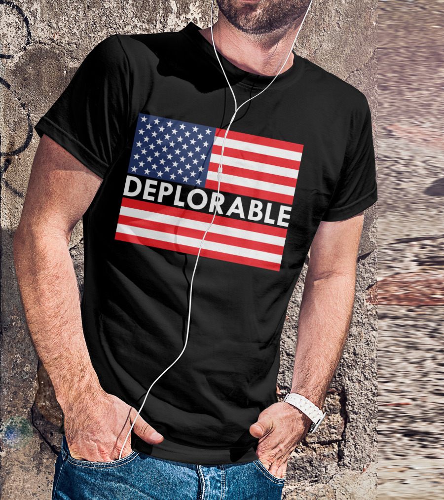 Deplorable Stars And Stripes American Flag T-Shirt