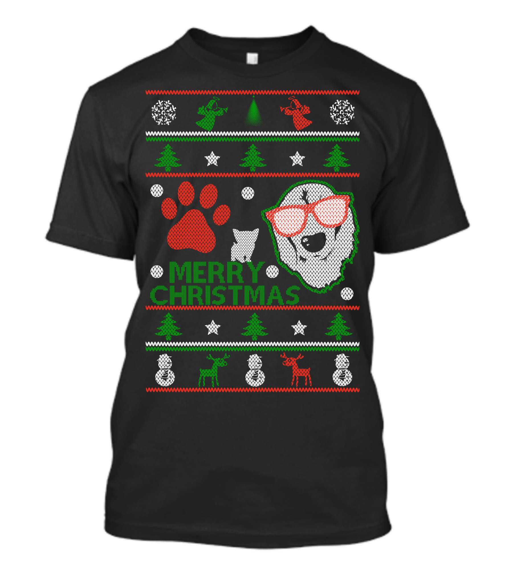 Merry Christmas Golden Retriever Ugly T-Shirt