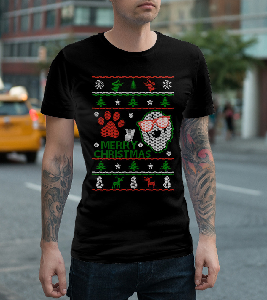 Merry Christmas Golden Retriever Ugly T-Shirt
