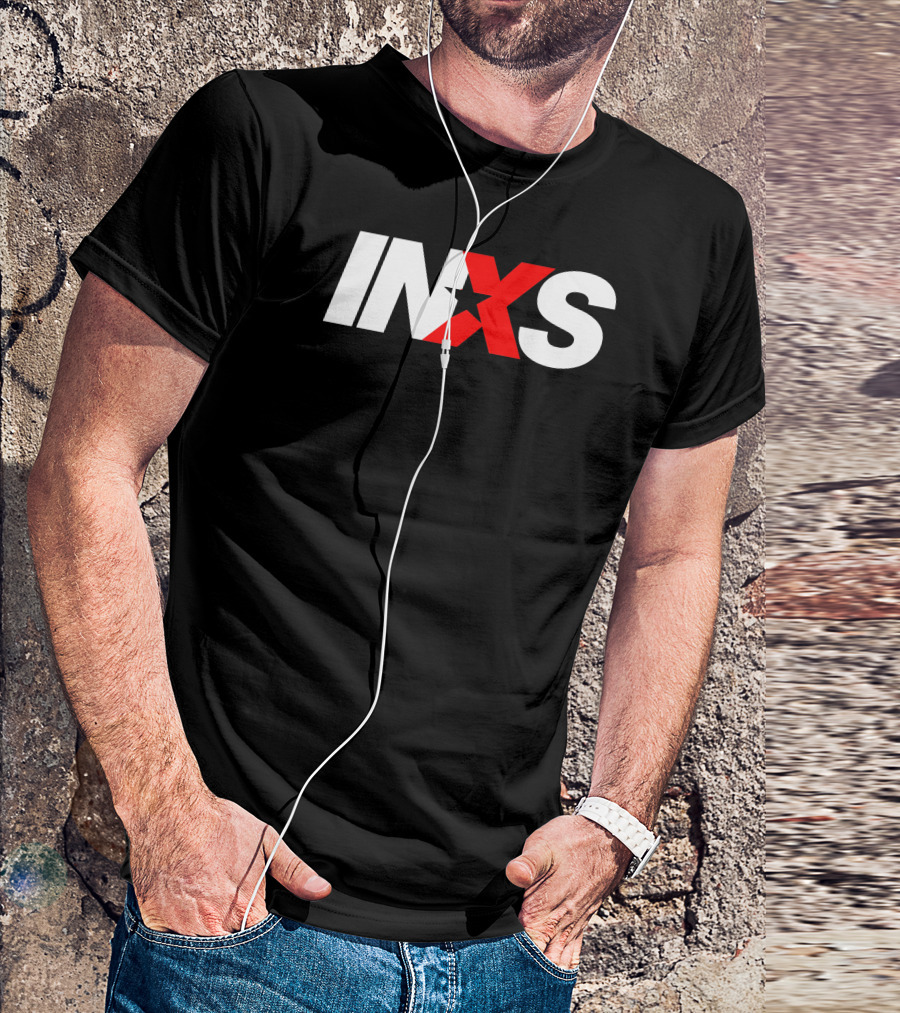 INXS Band Logo With Red Star T-Shirt