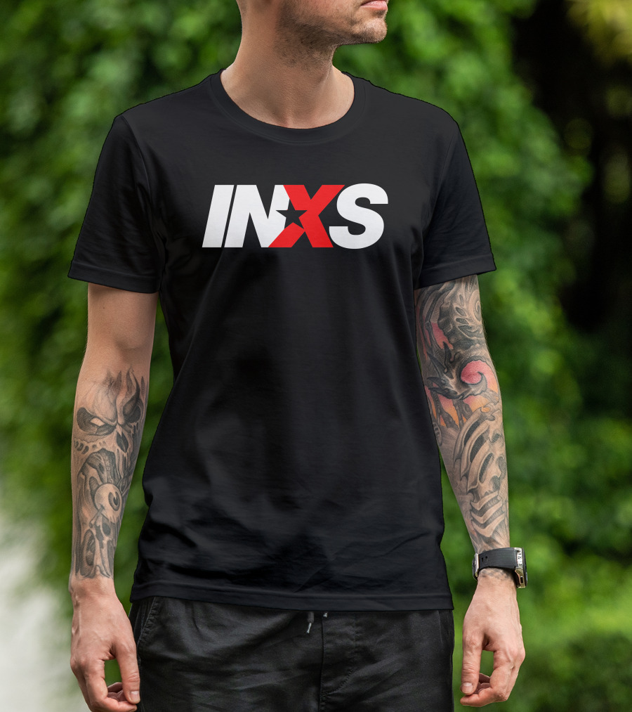 INXS Band Logo With Red Star T-Shirt