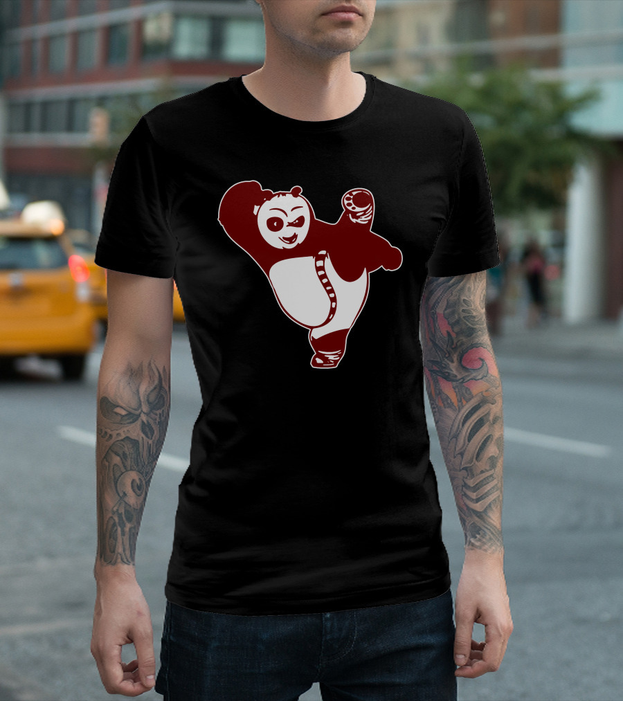 Kungfu Panda High Kick Action Po Martial Arts Stance T-Shirt