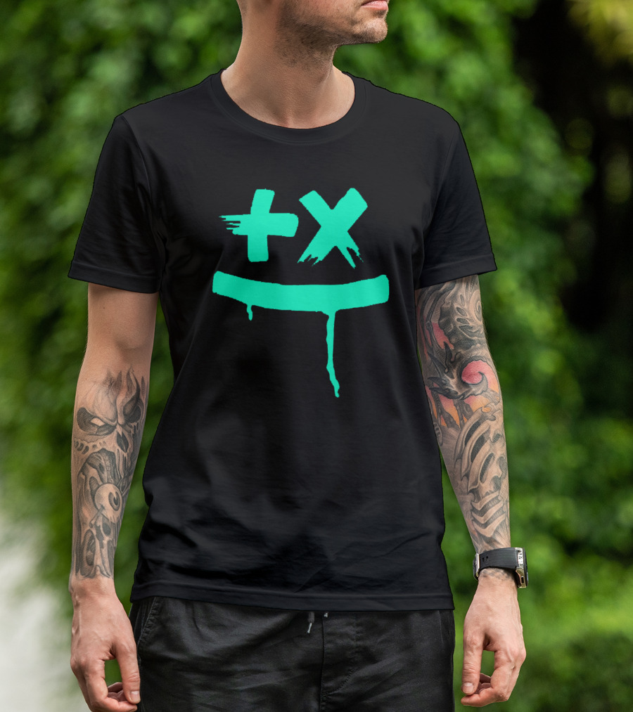 Marshmello Cyan Drip Smile T-Shirt
