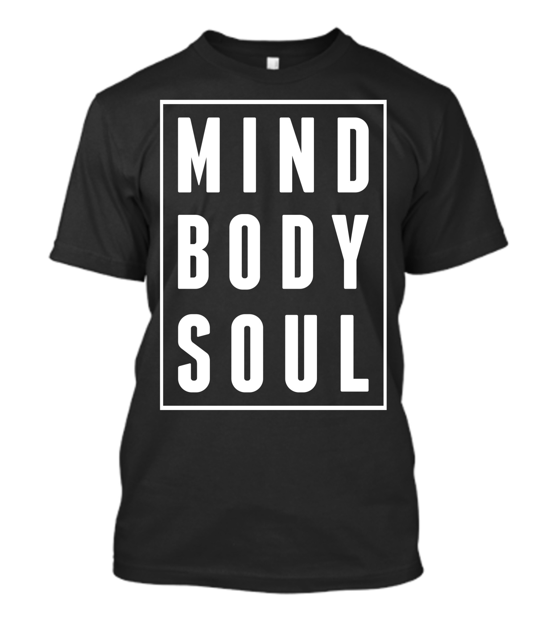 Mind Body Soul Minimalist Typography T-Shirt